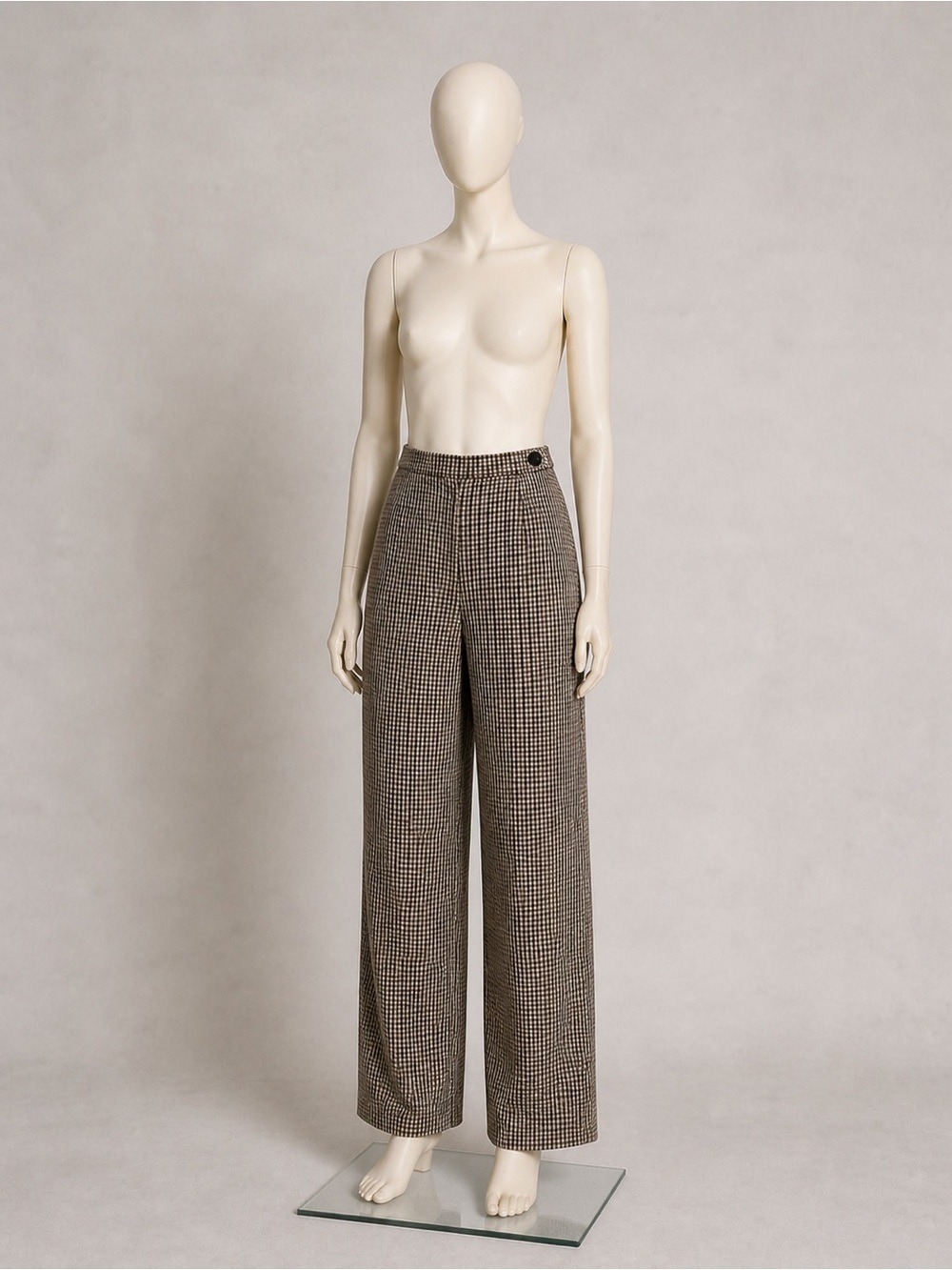 Vintage Aquascutum High Waisted Wool Check Plaid Ankle Pant